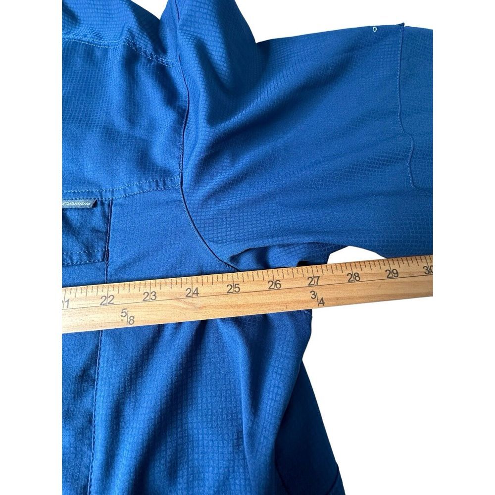 Columbia PFG Men's Shirt Button Down Roll Tab Sleeve Navy Blue Fishing S… - Picture 6 of 11